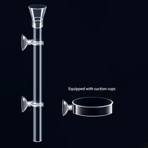 New Sale Acrylic Aquarium Feeder Tube Dish Transparent Fish Tank Shrimp Snail Shrimp Food Feeder Bow