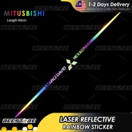 Mitsubishi Laser Reflective Colorful Car Accessories Sticker Xpander Triton Outlander Lancer Attrage