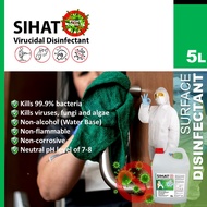5L Sihat Virucidal Disinfectant 无酒精消毒水 Liquid Hand Sanitizer Non Alcohol Free Kills 99.99% Germs Virus Anti bacterial