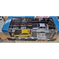 SCALE 1/64 INITIAL D TOYOTA AE86 AND EK9 SET OF 2 CAR SCALE 1/64
