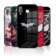 Glass Casing Samsung galaxy A8 star Tempered Glass Case Hard Back Cover Soft Silicon Edge