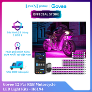 Đèn gầm xe máy Govee Motorcycle LED Light Kits H6194 | Gồm 12 dải led kháng nước RGB 16 triệu màu nh