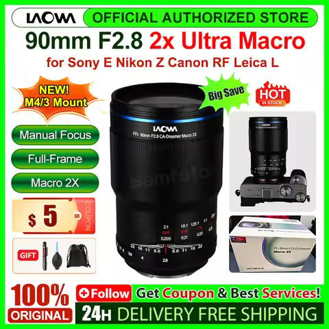 Venus Optics Laowa 90mm f/2.8 2x Ultra Macro APO Lens for Sony E for Canon RF for Leica L Nikon Z M4