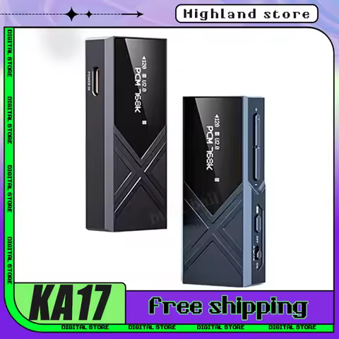 Fiio Ka17 Usb Hifi Dac Portable Audio Decoder, Dual Es9069q Pcm768 Dsd512 3.5/4.4mm Output Android I
