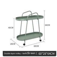 全城熱賣 - 北歐沙發邊桌移動帶輪式推車側櫃 (綠色)#H099024133
