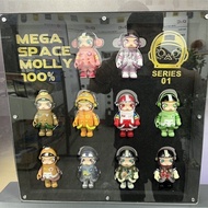 Pop Mart Display Case for 1/2/3 Generation Blind Boxes 100% SPACE Molly Series Acrylic Showcase V10C