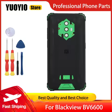 Protective Battery Case For Blackview BV6600 BV6600 Pro Phone Back Cover Adhesive With Camera Glass 