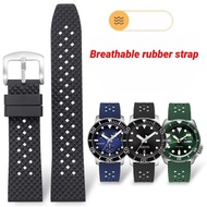 Quick Release Fluoro Ruer Watchb Waterproof Men For Seiko Breitling IWC Black Quick Release Watch Strap Stomatal B