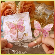Butterfly Metal Bookmark Hot Stamping Bookmark With Chain Gift, Suitable For Book Lovers, Readers, W