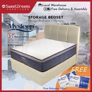 3336 Bed Frame |+ 12" Orthopedic Spring Mattress Bundle Package | Single/Super Single/Queen/King Storage Bed | Divan Bed