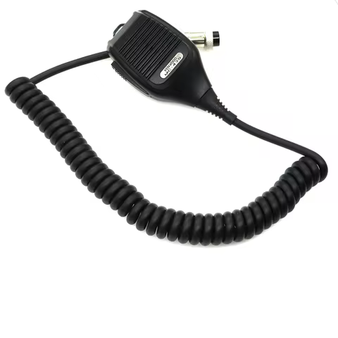MC43S Handheld Shoulder Round Microphone, 8 Pin Speaker, PTT Mic for Kenwood, TS-480HX, TM-231, TS-9