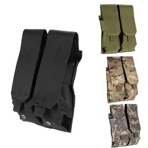 Tactical Double Magazine Pouch Pack Molle Outdoor Tool Waist Mag Holder Gun Hunting Accessories for 