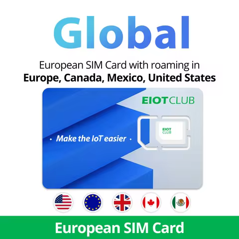EIOTCLUB Global SIM Card, Europe & USA & Canada & Mexico, Data SIM For Travel & Business for Mobile