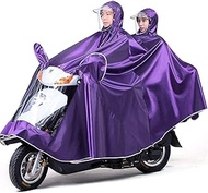 Unisex Double Bike Wind Jacket Breathable Mirror Cover Cape for Mens Womens Cycling Bicycle Bike Scooter Outdoors Motorcycle/Scooter Cycling Jacket Poncho Raincoat Cape, Blue, 4XL (Purple 4XL)