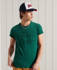Superdry Vintage Logo Embossed T-Shirt - Green