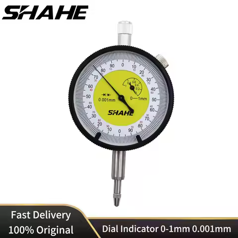 SHAHE 0.001mm Micron Dial Indicator 0-1mm Precision Shockproof Indicator Dial Indicator Gauge