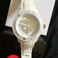 Ice Watch心型水鑽手錶（白
