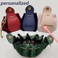 (Support Customized) Leather Dice Bag, Suitable for DND Dice, Cute Drawstring Bag, D & D Role Playin