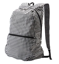 【沒格貓日系選物】全新日本MUJI無印良品 可摺疊後背包 黑格 購物袋 旅行背包
