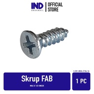 1 PC IND FAB Screw Parts M6 x 1/2 inch Bolt Bolt Self Screw Tapping Screw Harden Flat Headphillips F