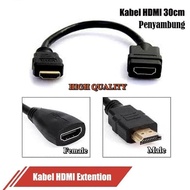 Kabel 30cm HDMI Male To Female Extensiontion / Penyambung - 649635