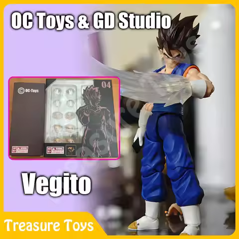 OC Toys GD Studio Dragon Ball Z SHF Super Saiyan God Vegetto Vegito Anime Action Figures Figurines M