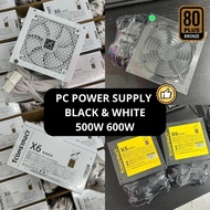 {Stok Tersedia} ATX PSU BARU 500W 600W 700W 750W 1000W 80 Bronze 80+ White PC desktop Gaming Power s
