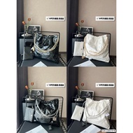Chanel Chanel 22bag Garbage Bag 22 Small Bag Black Gold Leather Hobo
