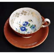 Aynsley 🇬🇧 Made in England Marlina Brown Colored Oban Cup & Saucer