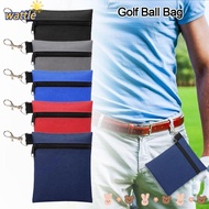 WATTLE Golf Ball Bag, With Carabiner Lightweight Golf Tees Storage, Sports Accessory Small Golf Ball Storage Pouch Golf Sports