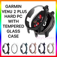 Garmin Venu 2 Plus Hard PC With Tempered Glass Case Garmin Venu 2Plus Smart Watch Full Coverage Prot