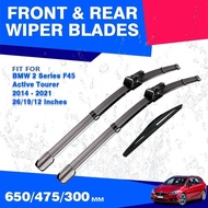 Front / Rear Wiper Blades For BMW 2 Series F45 Active Tourer 2014 - 2021 225xe Windshield Windscreen