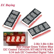 HT16K33/VK16K33 0.54 Inch 0.54‘’ 4 Bit Meter Digital Tube Module LED Display I2C Control 3.3V 5V for