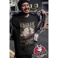 Hot Sales Kaos The Eagles T-shirt Rock Band Tshirt 1977 Concert Print 100% Cotton Men TShirt Unisex 