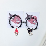 Gelang Couple Kuromi Cinamonroll Liontin Tali Waterproof Adjustable Copel Bestie Magnet Attract Pers