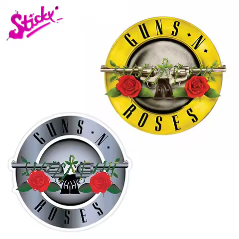 STICKY Guns N Roses Sign Badge Brand Car Sticker Decal Decor For Bicycle Motorcycle Accessories Lapt