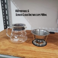 V60 - v60 portable foot server set + 400ml coffee pot server