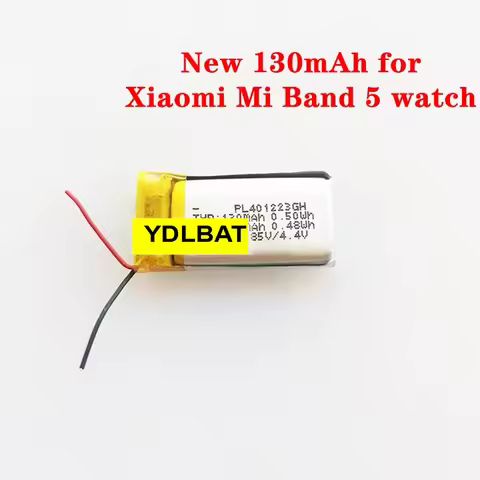 401223 100% New 3.85V Full 130mAh Li-Polymer Replacement Battery For Xiaomi Mi Band 5 Band5 Watch 2-