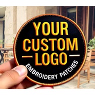 Custom Embroidery Patches Iron on Velcro Woven Patches Customized Corporate Brand Logo Badges
