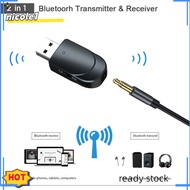 NICO Bluetooth 5.0 Audio Receiver Transmitter Mini Stereo Bluetooth USB 3.5mm Jack For TV PC Car Kit Wireless Adapter