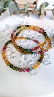 清透糖果色巴西碧璽||碧璽/水晶/手串/手鍊