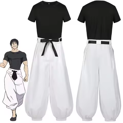 Fushiguro Tōji Cosplay Costume Anime Juju Ka Fushiguro Toji Cos Uniform Shirt Pants Halloween Party 