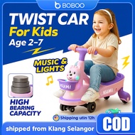 Cod YOYO SWING CAR 100KG MAX LOAD Music Toddler Twist Car LED Wheel Baby Swing Car Outdoor Kid Car