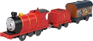 Motorized Toy Train Graffiti James Battery-Powered Engine with Tender & Cargo Car for Pretend Play P