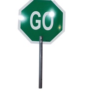 Lollipop Stop And Go Traffic Sign Acrylic material, Signage Board Stop & Go, 36cm(H)