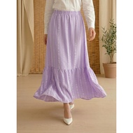 Daisy by Voir Malaysia Skirt Women Casual Cotton Eyelet - Purple
