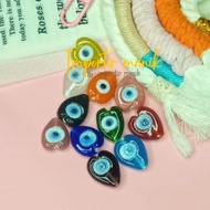 Heart Glass beads / Big Glass beads / eye beads / evil eye / devil eye / Glass beads
