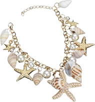 4 Pcs Bracelet Woman Fashion Jewelry for Women Pearl Jewelry for Women Shell Anklet Beach Women Mari