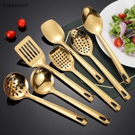 MY 6pcs Stainless Steel Dinnerware Set Home Creative Korean Cutlery Golden Spoon Korean-style Hot Po