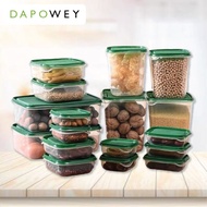 DW Set 17pcs Bekas Makanan Plastik Berpenutup Warna-Warni Peti Sejuk Buah Sayur 17pcs Set Food Conta